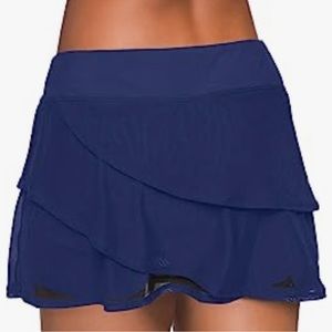 Aleumdr Women's Three Layered Swim Skirted Bikini Swim Bottom